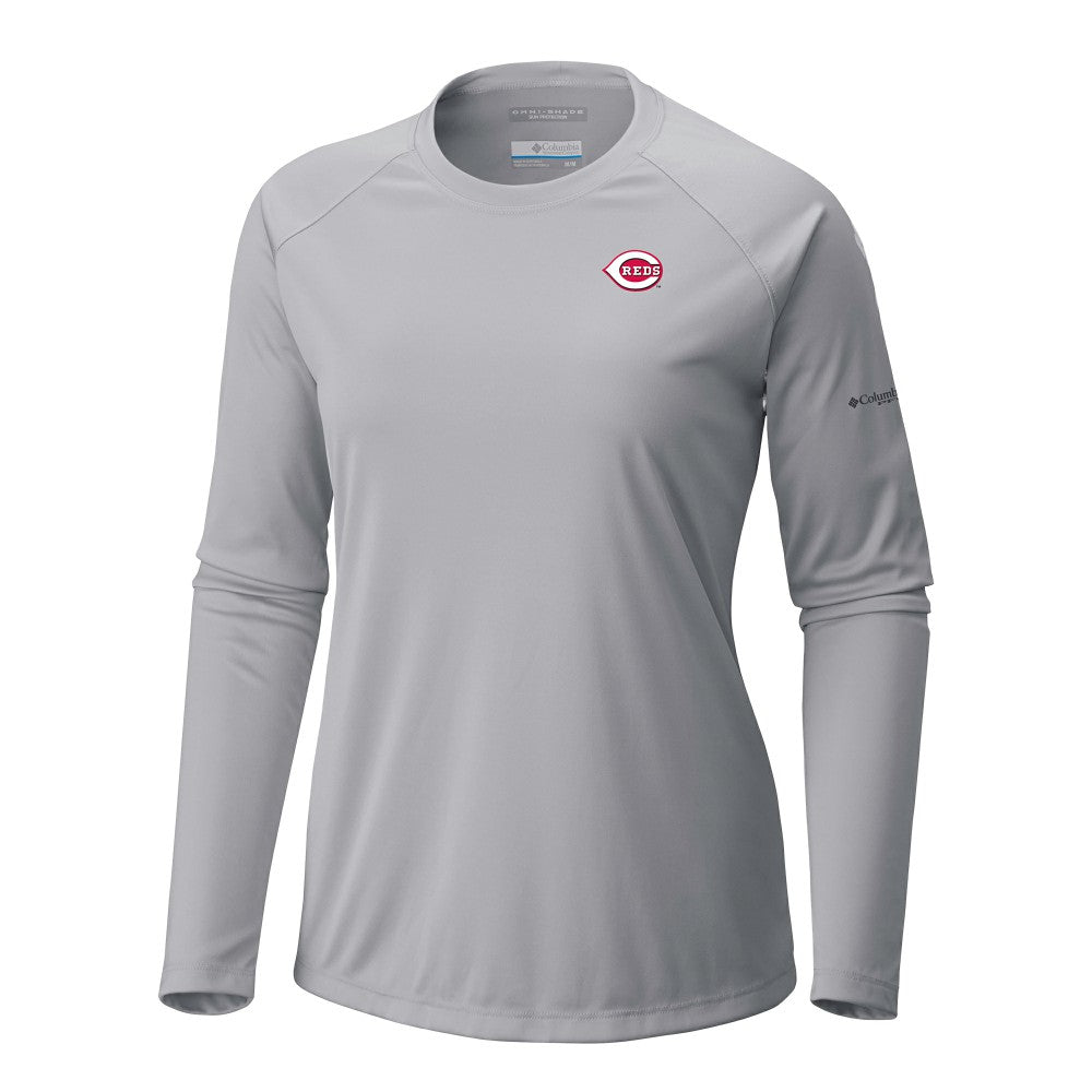 Cincinnati Reds Columbia Tidal Tee II Long Sleeve T-Shirt - MLB T-shirts