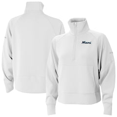 Miami Marlins Columbia Women's Wickhams Hills Raglan Omni-Wick Quarter-Zip Pullover - MLB Pullover