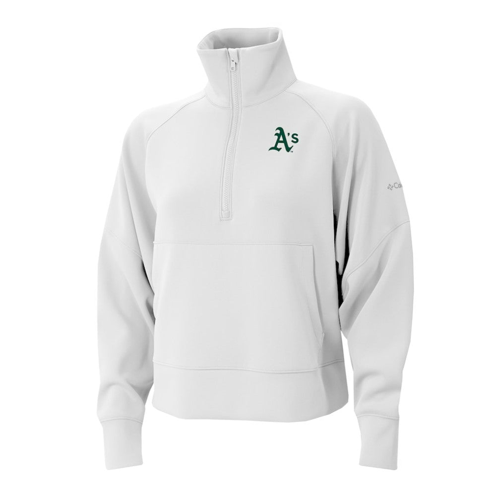 Athletics Columbia Women's Wickhams Hills Raglan Omni-Wick Quarter-Zip Pullover - MLB Pullover