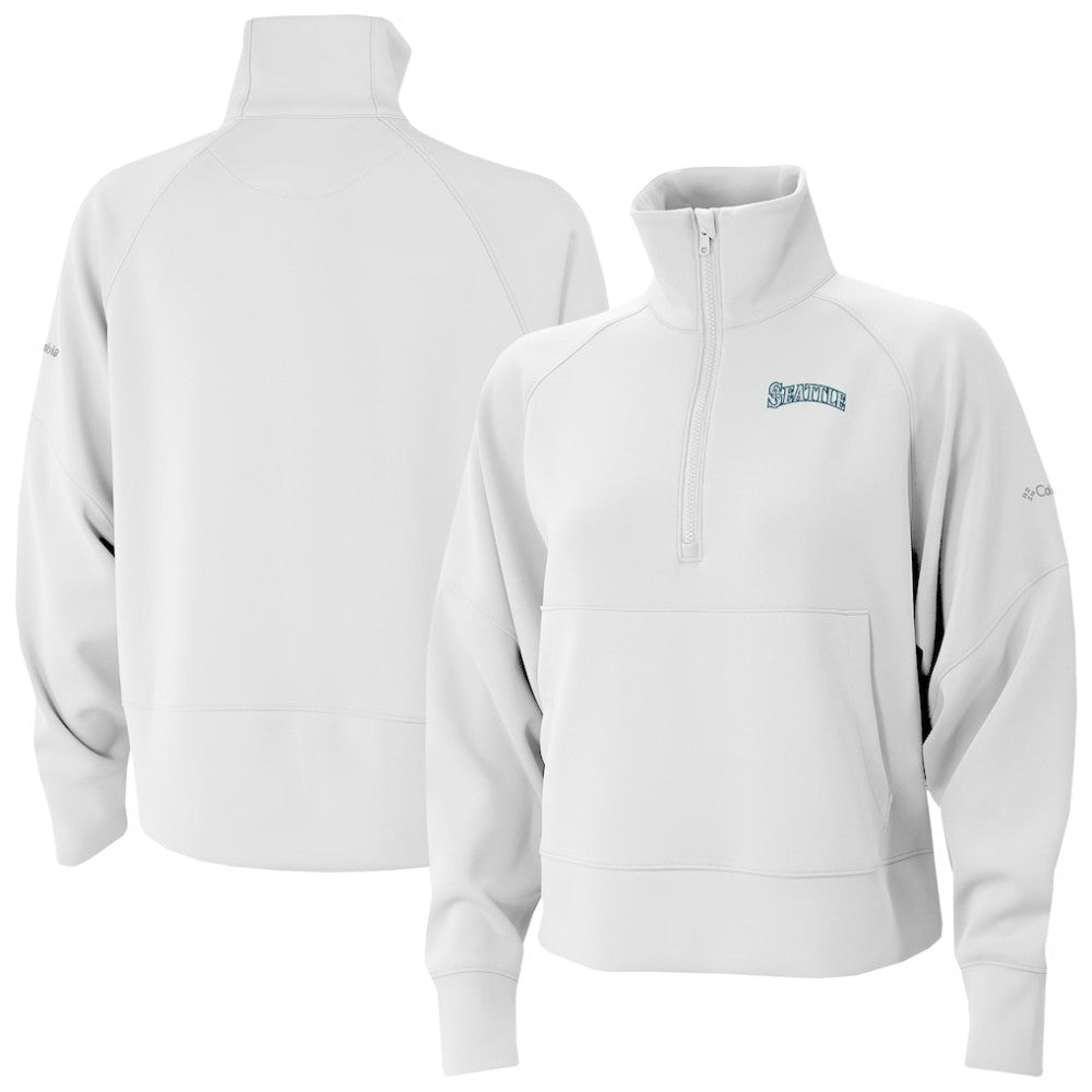 Seattle Mariners Columbia Women's Wickhams Hills Raglan Omni-Wick Quarter-Zip Pullover - MLB Pullover