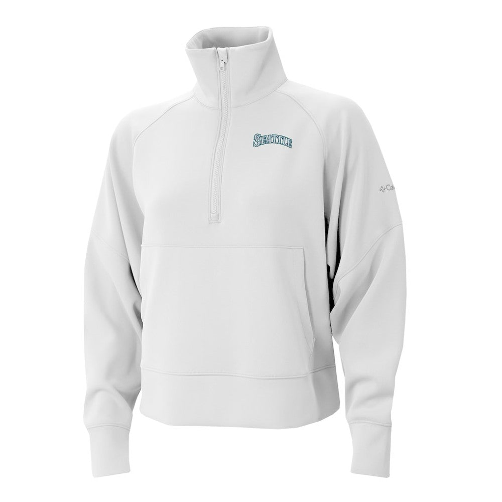 Seattle Mariners Columbia Women's Wickhams Hills Raglan Omni-Wick Quarter-Zip Pullover - MLB Pullover