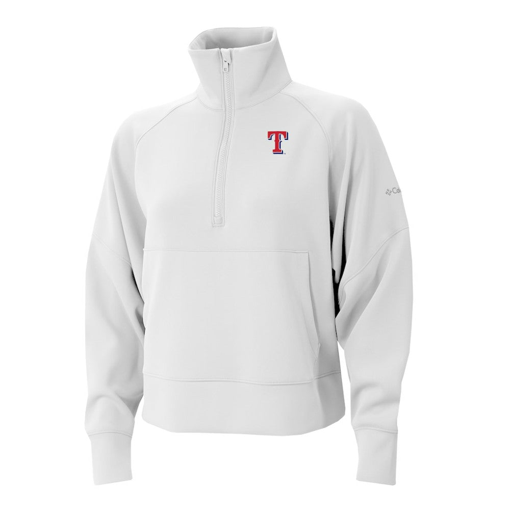 Texas Rangers Columbia Women's Wickhams Hills Raglan Omni-Wick Quarter-Zip Pullover - MLB Pullover