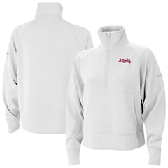 Atlanta Braves Columbia Women's Wickhams Hills Raglan Omni-Wick Quarter-Zip Pullover - MLB Pullover