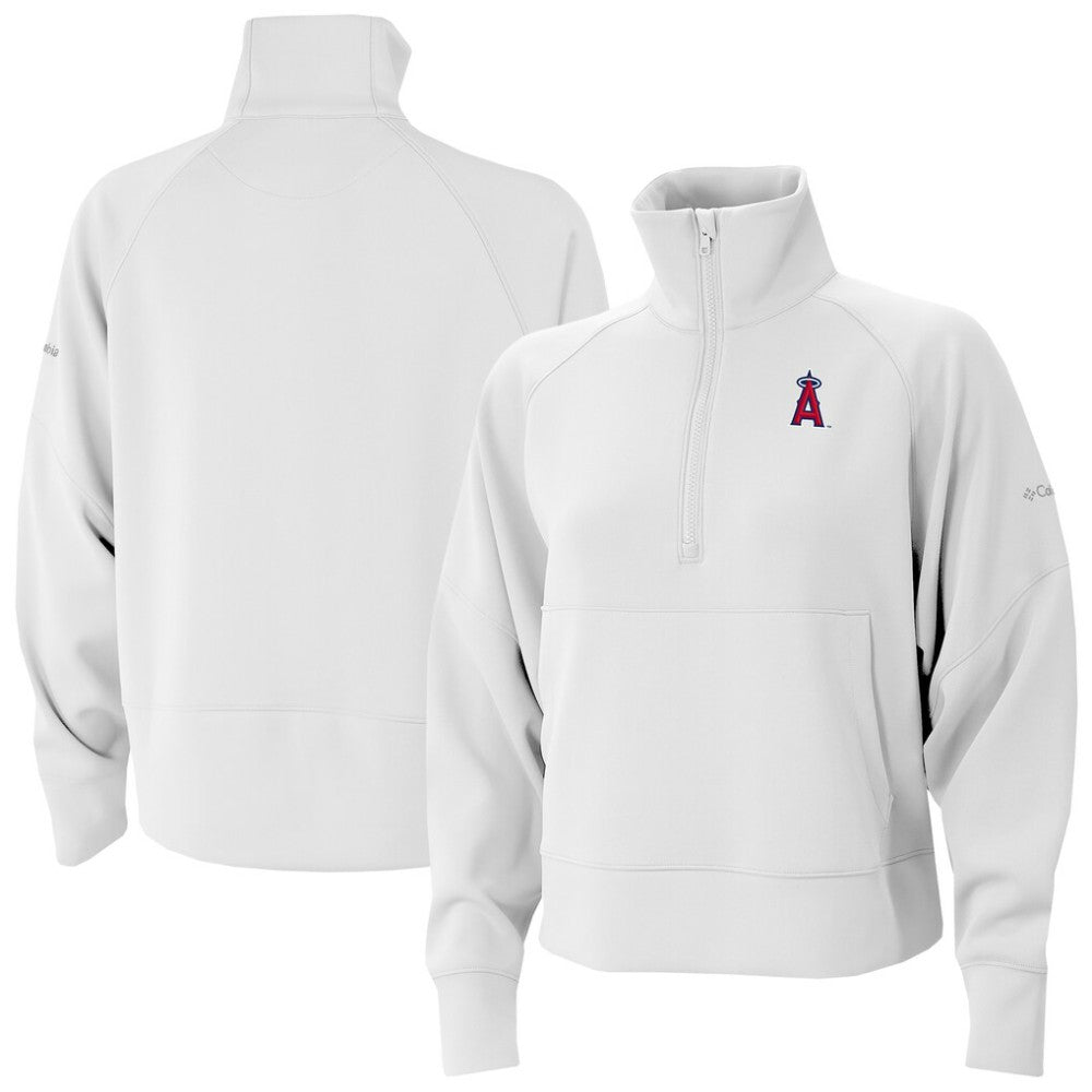 Los Angeles Angels Columbia Women's Wickhams Hills Raglan Omni-Wick Quarter-Zip Pullover - MLB Pullover