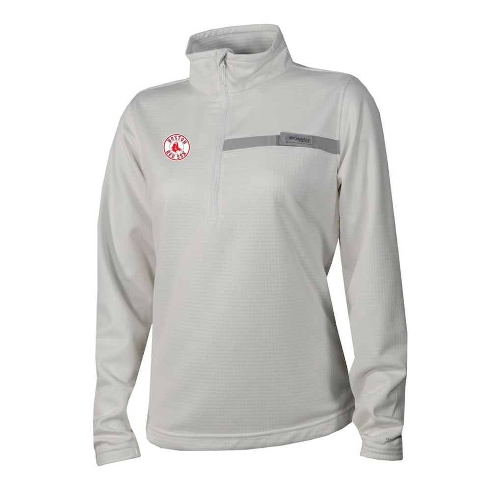 Boston Red Sox Columbia Women's Skiff Guide Fleece Half-Zip Pullover Jacket - MLB Jackets