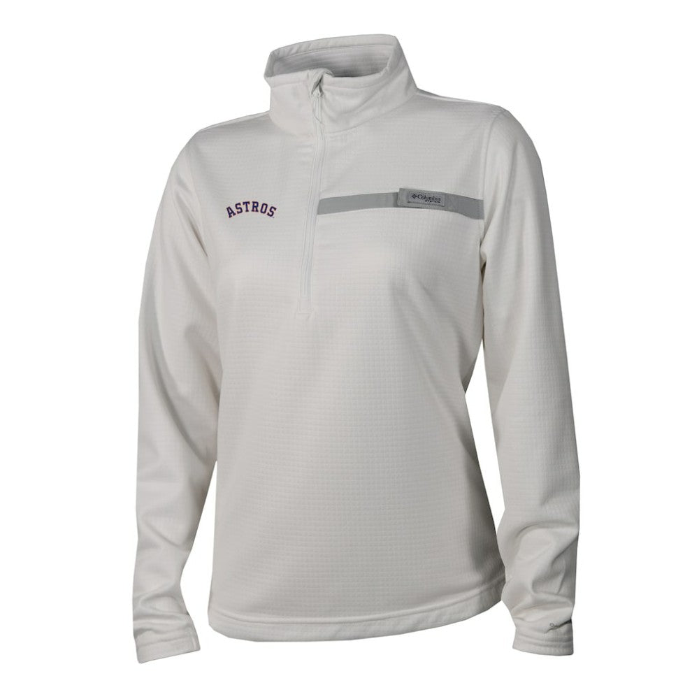 Houston Astros Columbia Women's Skiff Guide Fleece Half-Zip Pullover Jacket - MLB Jackets