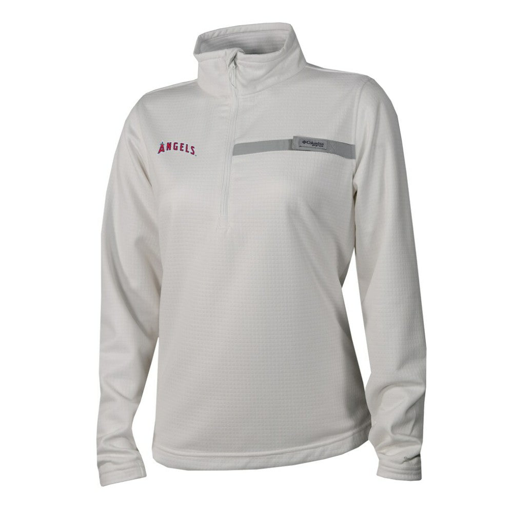 Los Angeles Angels Columbia Women's Skiff Guide Fleece Half-Zip Pullover Jacket - MLB Jackets