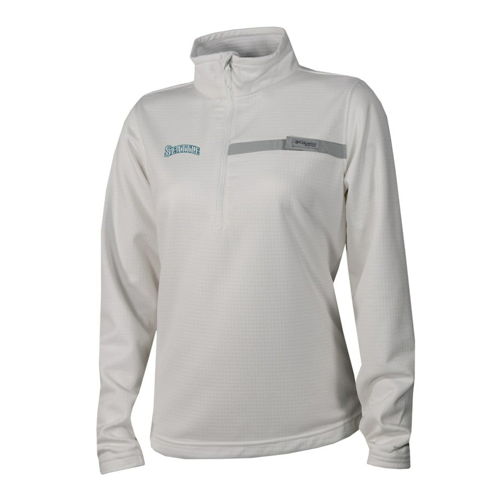 Seattle Mariners Columbia Women's Skiff Guide Fleece Half-Zip Pullover Jacket - MLB Jackets