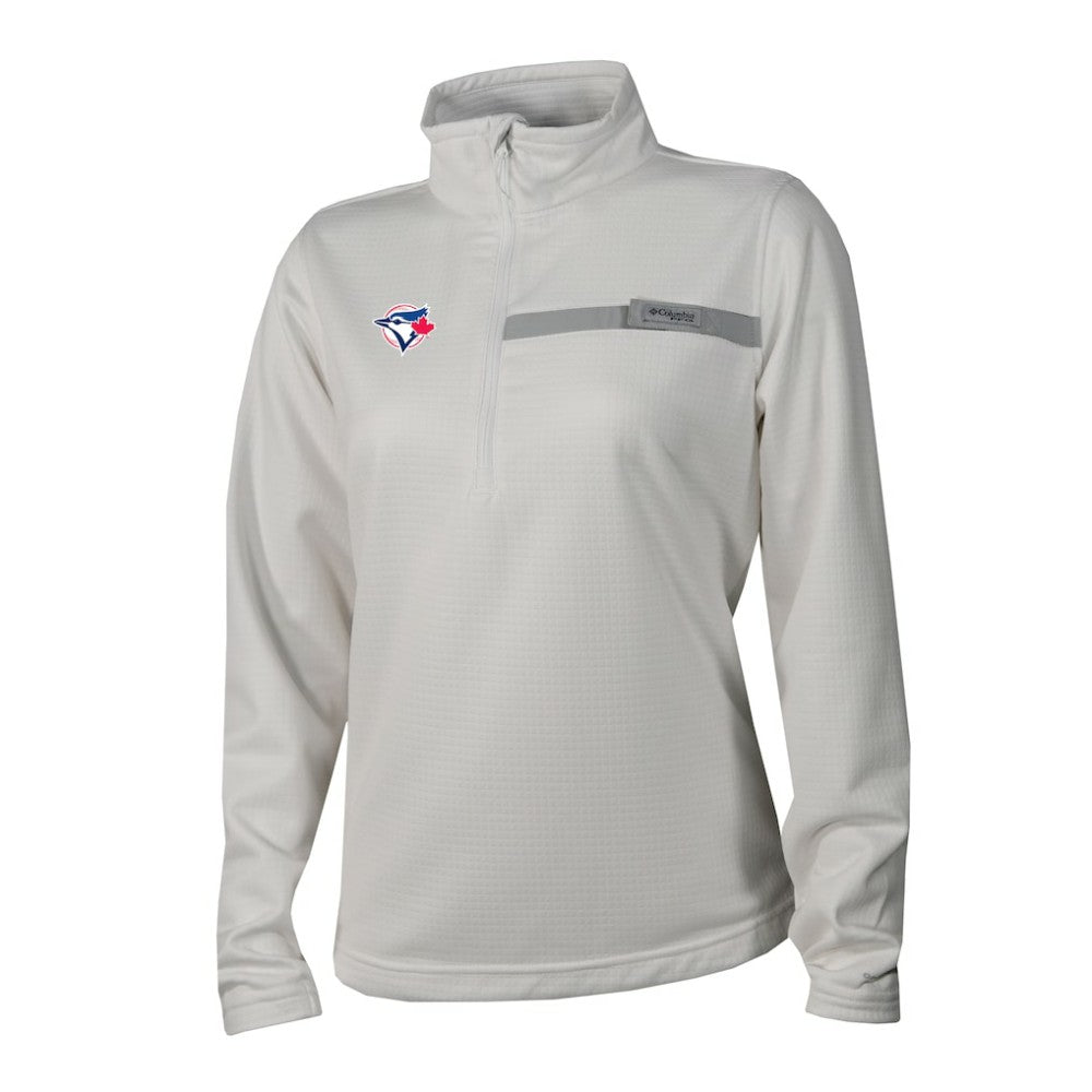 Toronto Blue Jays Columbia Women's Skiff Guide Fleece Half-Zip Pullover Jacket - MLB Jackets