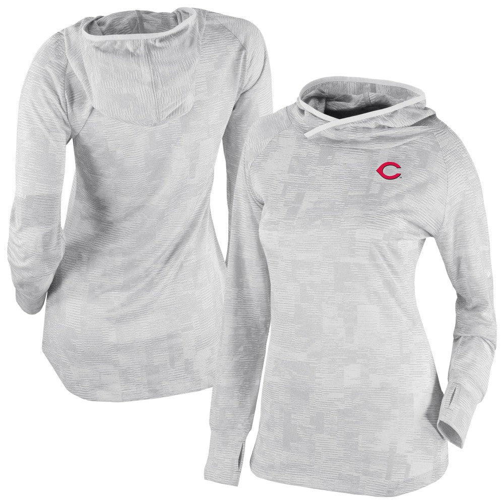 Cincinnati Reds Columbia Women's Omni-Wick Sunday Ball Raglan Pullover Hoodie - MLB Hoodies