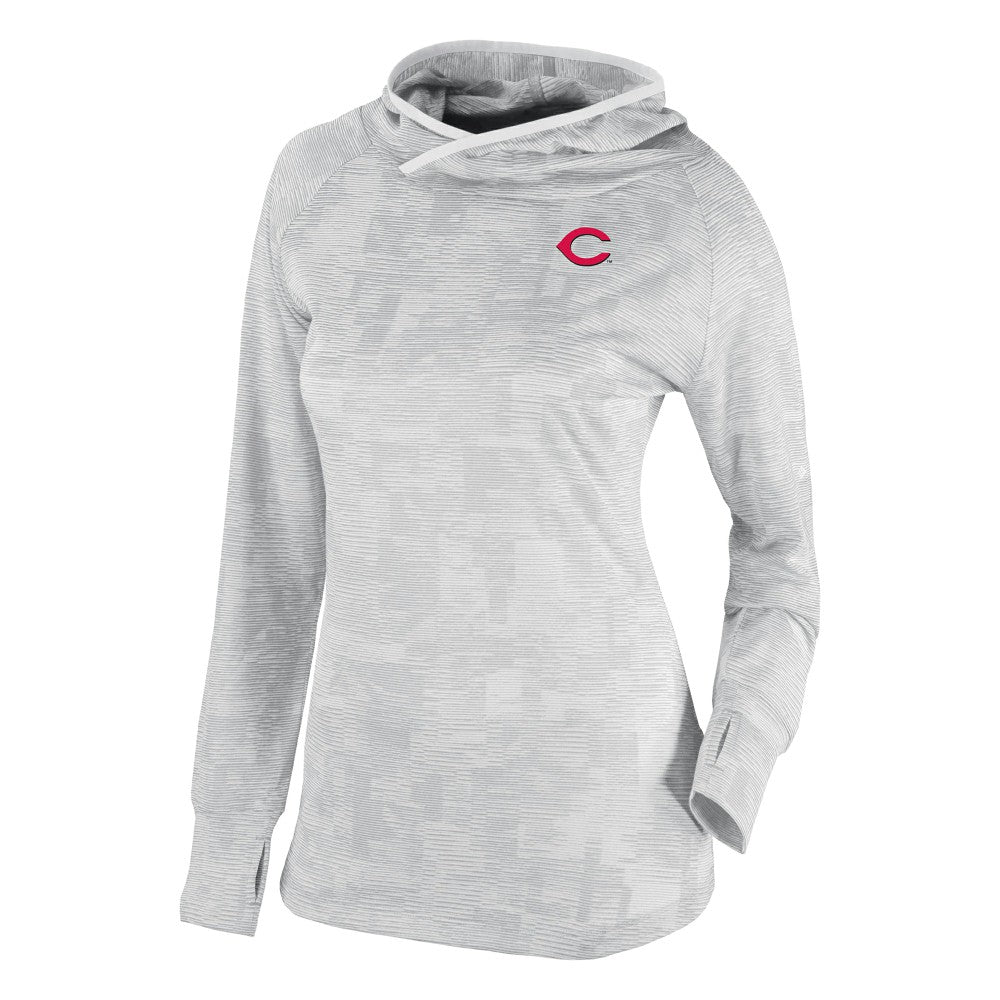 Cincinnati Reds Columbia Women's Omni-Wick Sunday Ball Raglan Pullover Hoodie - MLB Hoodies