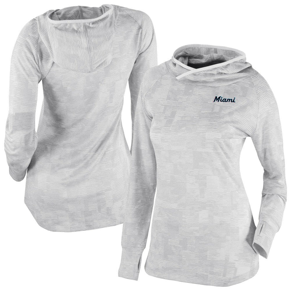 Miami Marlins Columbia Women's Omni-Wick Sunday Ball Raglan Pullover Hoodie - MLB Hoodies