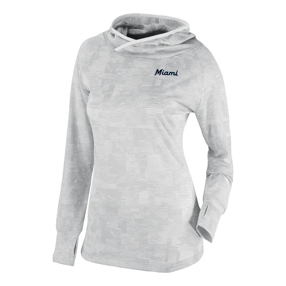 Miami Marlins Columbia Women's Omni-Wick Sunday Ball Raglan Pullover Hoodie - MLB Hoodies