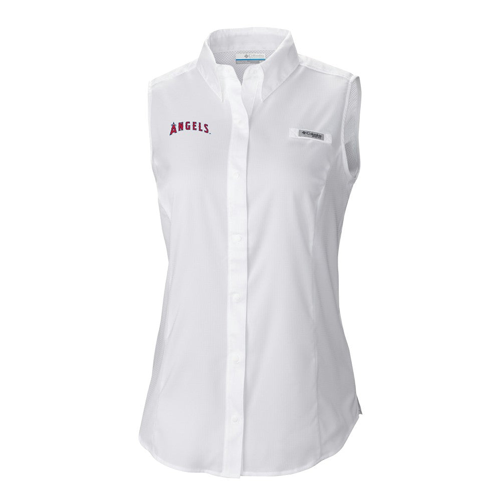 Los Angeles Angels Columbia Women's Tamiami Sleeveless Shirt - MLB