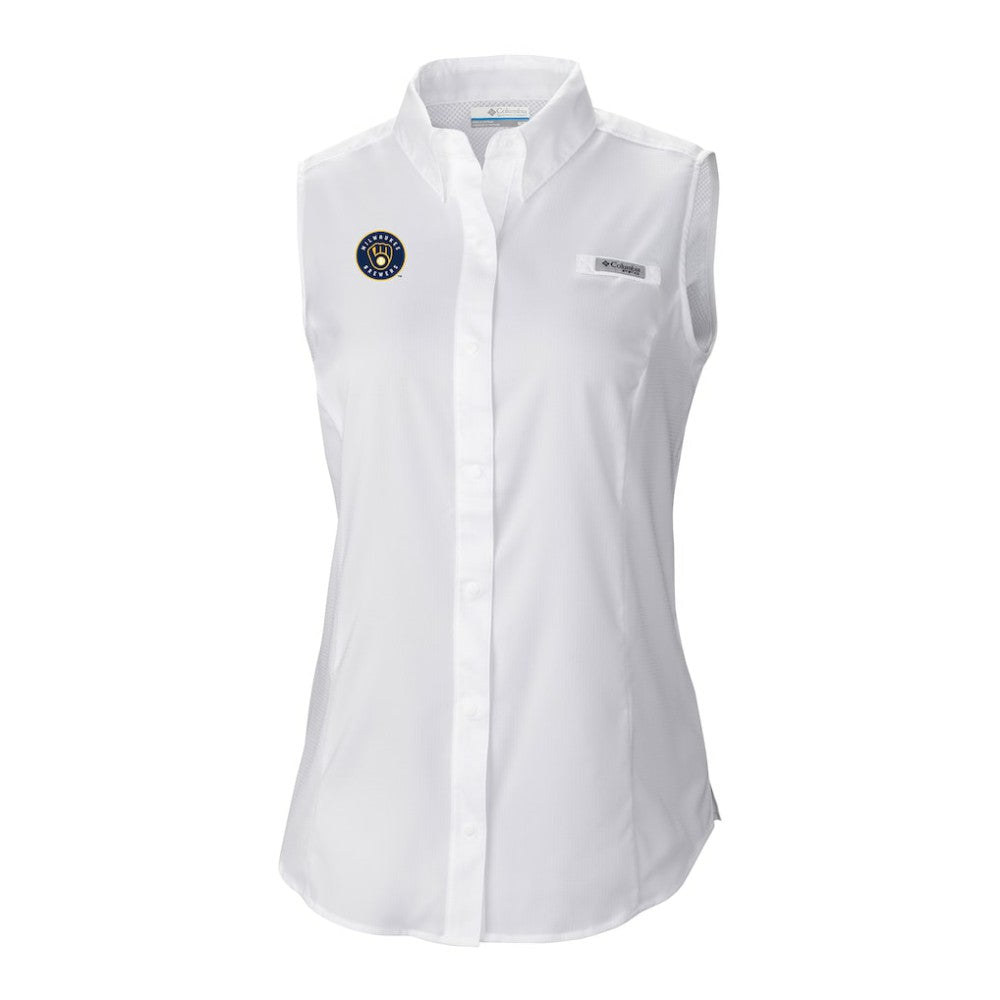 Milwaukee Brewers Columbia Women's Tamiami Sleeveless Shirt - MLB