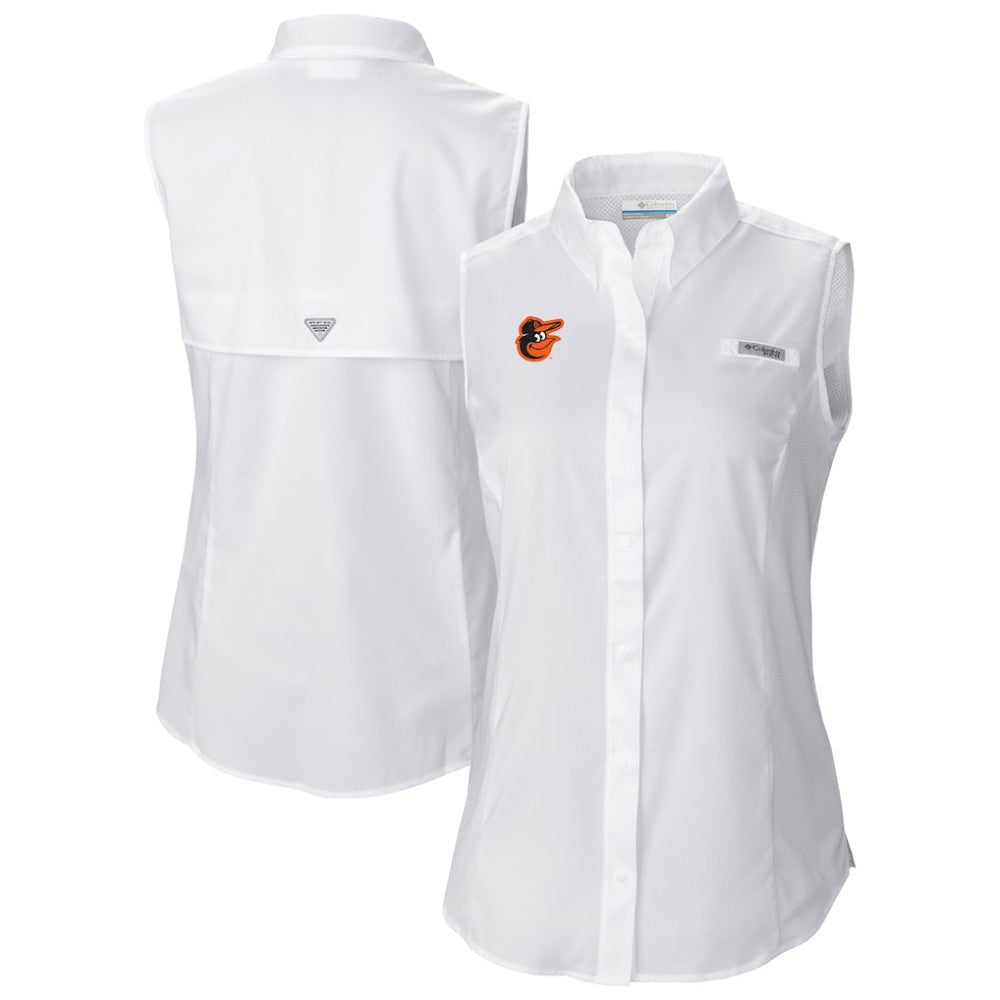 Baltimore Orioles Columbia Women's Tamiami Sleeveless Shirt - MLB