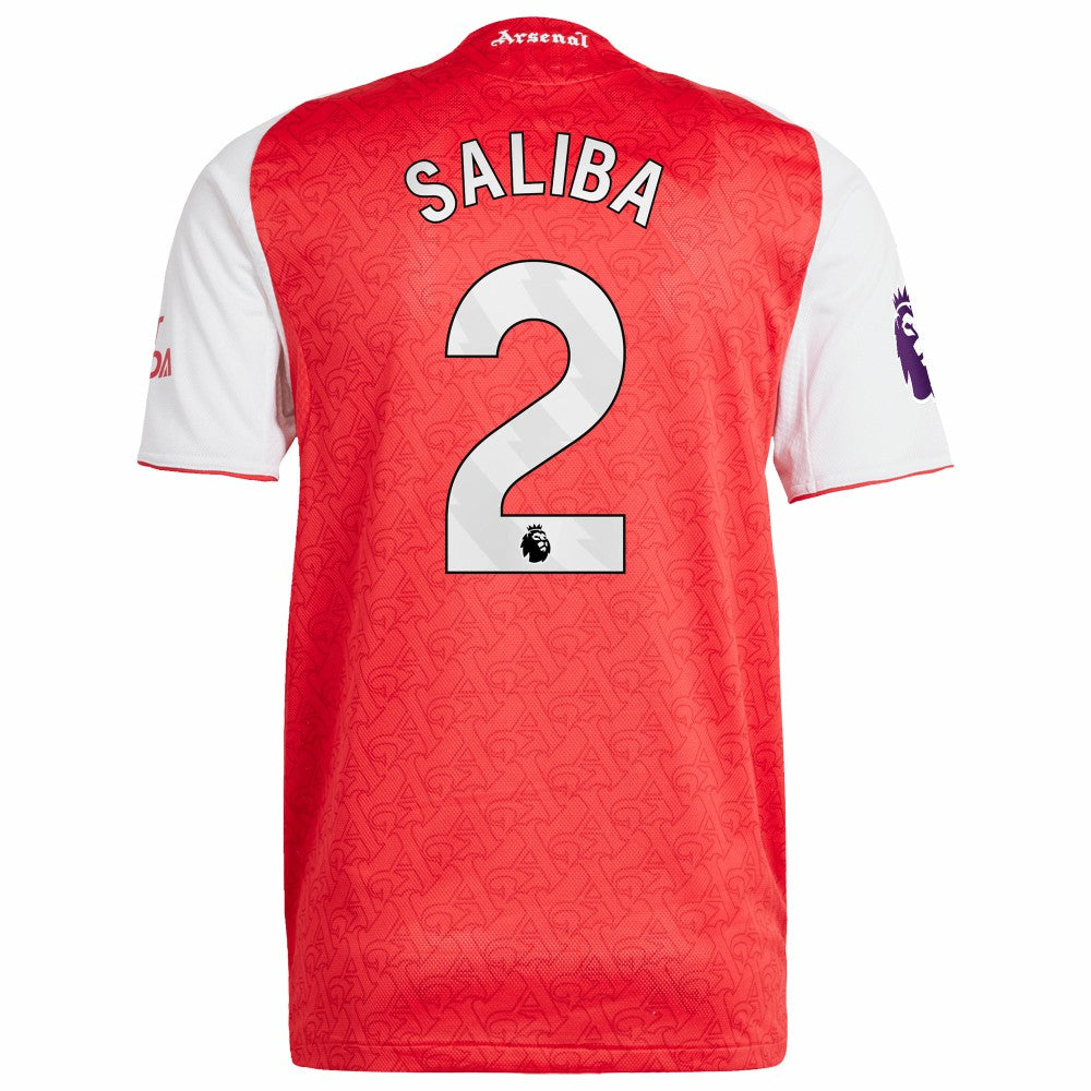 William Saliba Arsenal 2025/26 Home Player Jersey