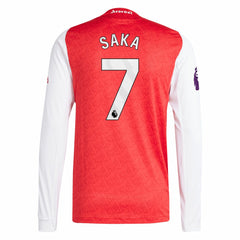 Bukayo Saka Arsenal 2025/26 Home Long Sleeve Player Jersey