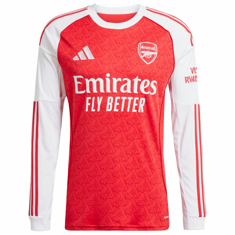 William Saliba Arsenal 2025/26 Home Replica Long Sleeve Player Jersey