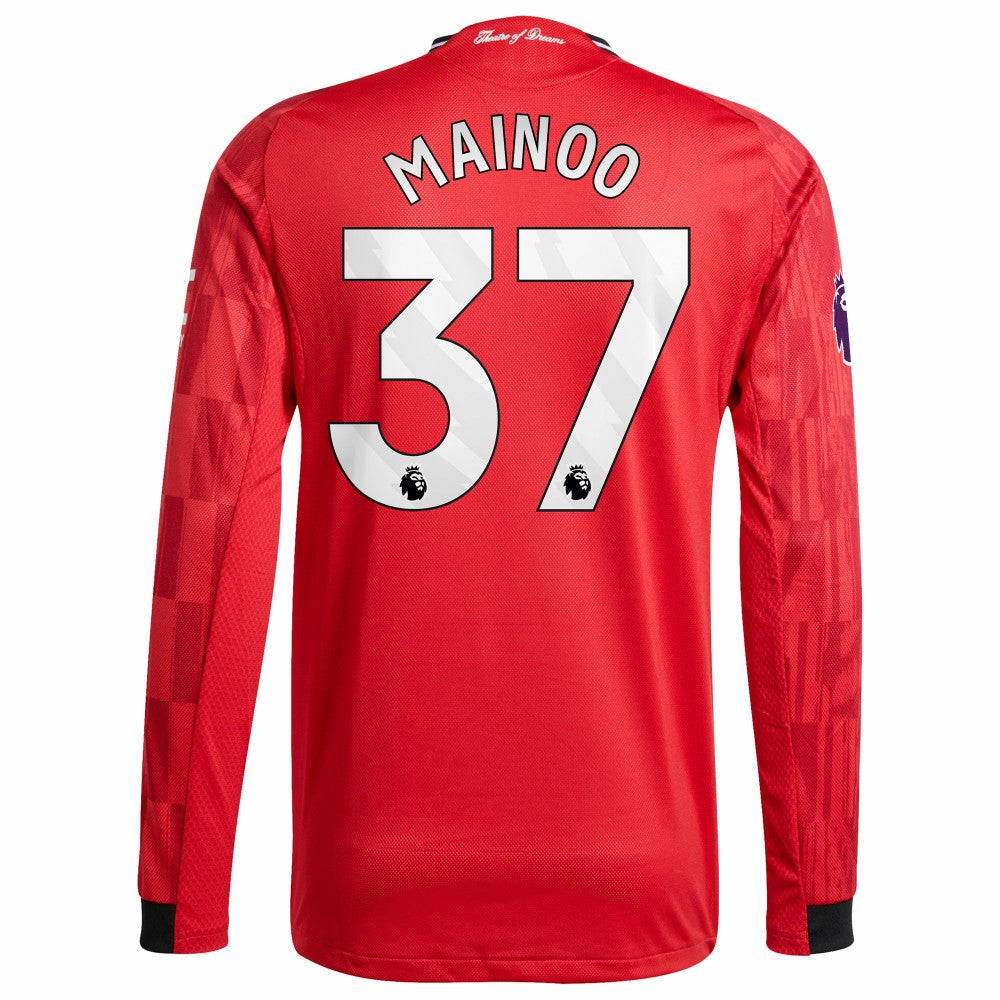 Kobbie Mainoo Manchester United Home 2025/26 Player Long Sleeve Jersey