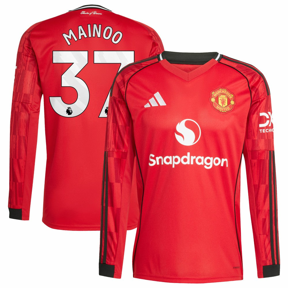 Kobbie Mainoo Manchester United Home 2025/26 Replica Player Long Sleeve Jersey