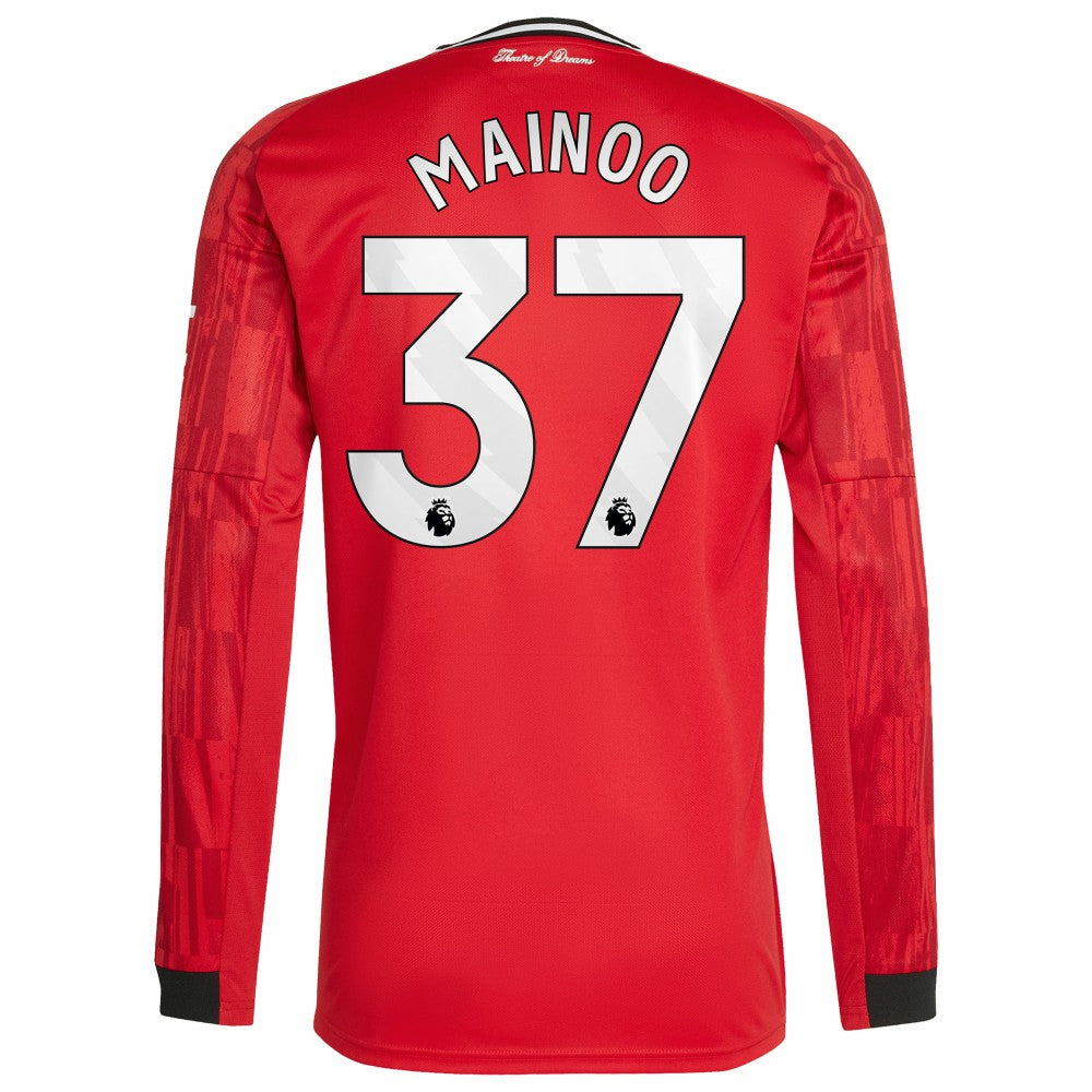 Kobbie Mainoo Manchester United Home 2025/26 Replica Player Long Sleeve Jersey