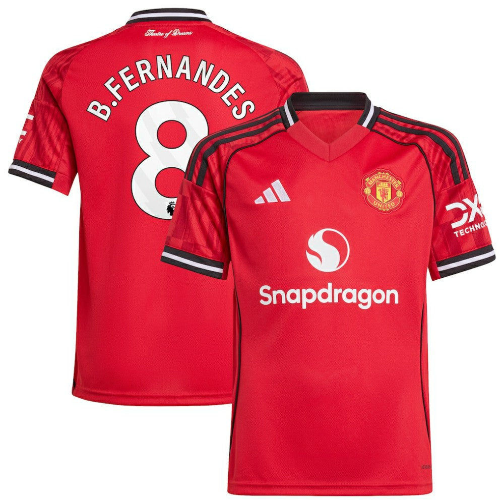 Bruno Fernandes Manchester United Youth Home 2025/26 Replica Player Jersey