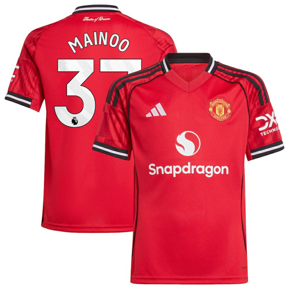 Kobbie Mainoo Manchester United Youth Home 2025/26 Replica Player Jersey