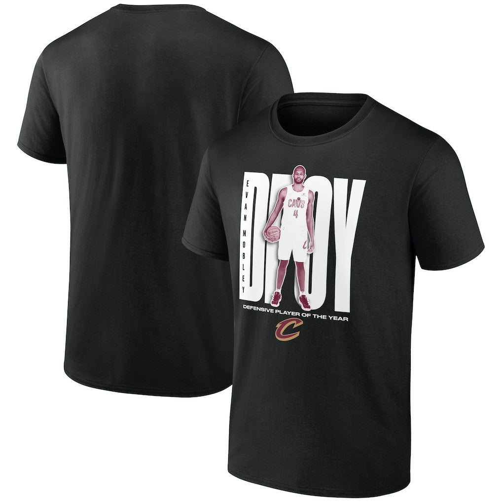 Black Evan Mobley Cleveland Cavaliers 2025 NBA Defensive Player of the Year T-Shirt sale | NBA