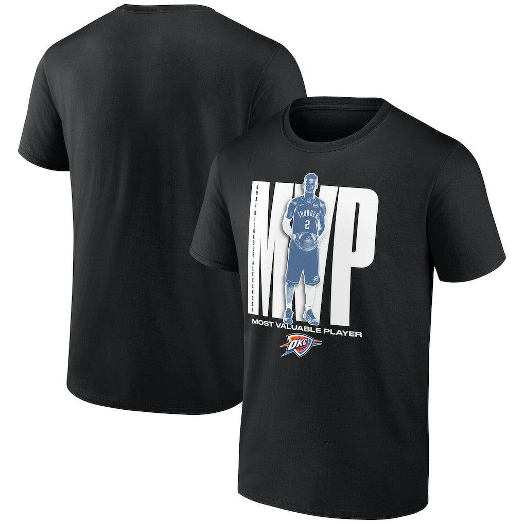Black Shai Gilgeous-Alexander Oklahoma City Thunder 2025 NBA MVP T-Shirt sale | NBA