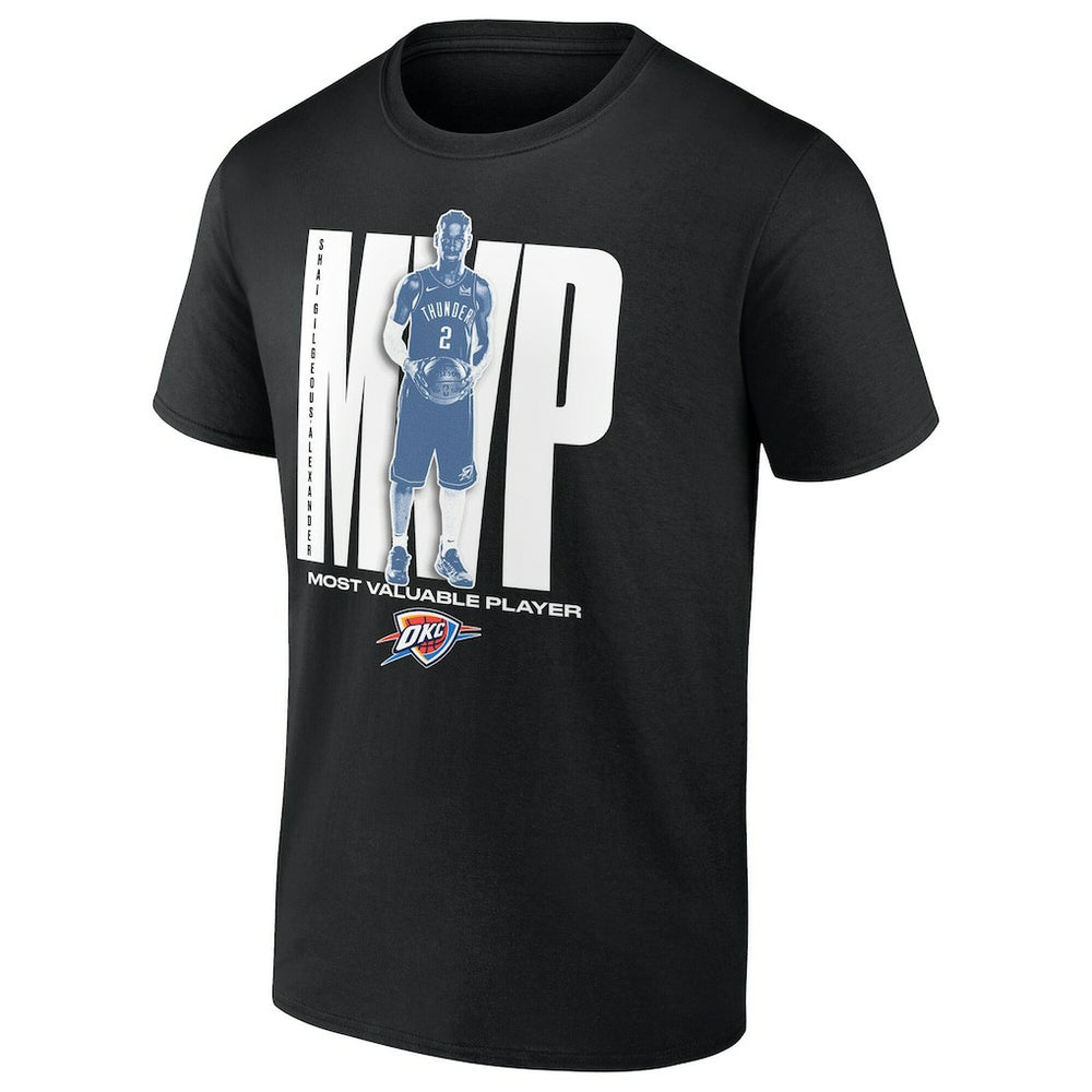 Black Shai Gilgeous-Alexander Oklahoma City Thunder 2025 NBA MVP T-Shirt sale | NBA