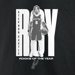 Black Stephon Castle San Antonio Spurs 2025 NBA Rookie of the Year T-Shirt | NBA