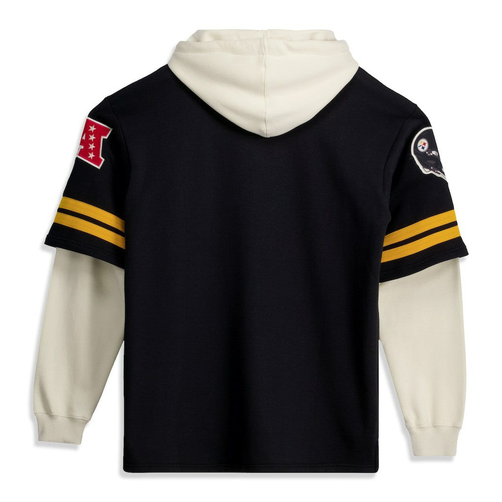 Pittsburgh Steelers '47 Big & Tall Split Zone Cornerback V-Neck Hoodie | NFL Discount