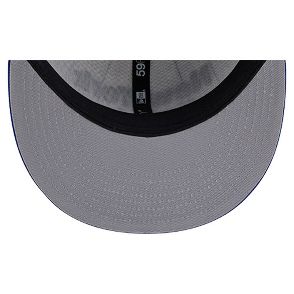 White New York Knicks Wordmark Pinstripe 59FIFTY Fitted Hat | NBA