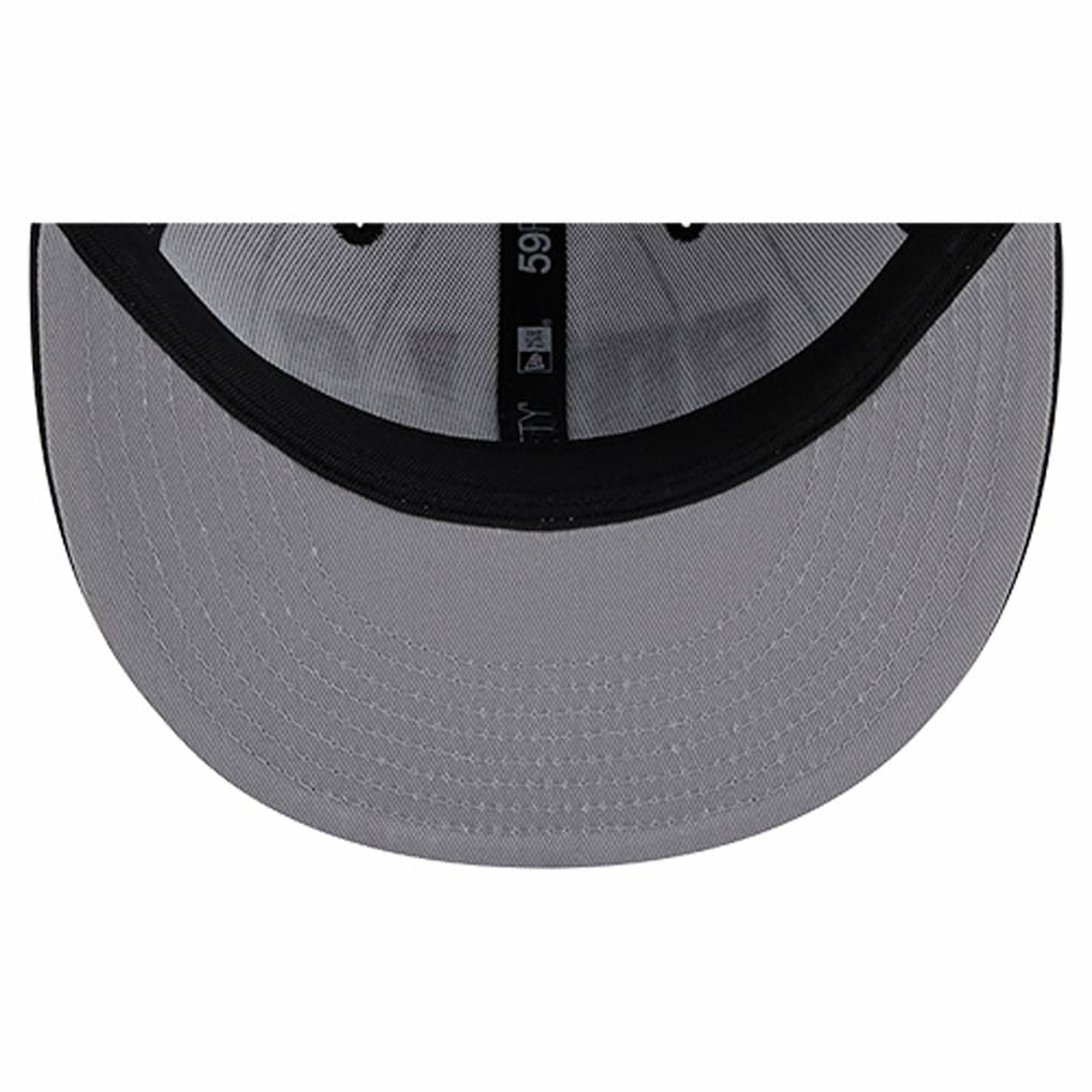 White Chicago Bulls Wordmark Pinstripe 59FIFTY Fitted Hat | NBA