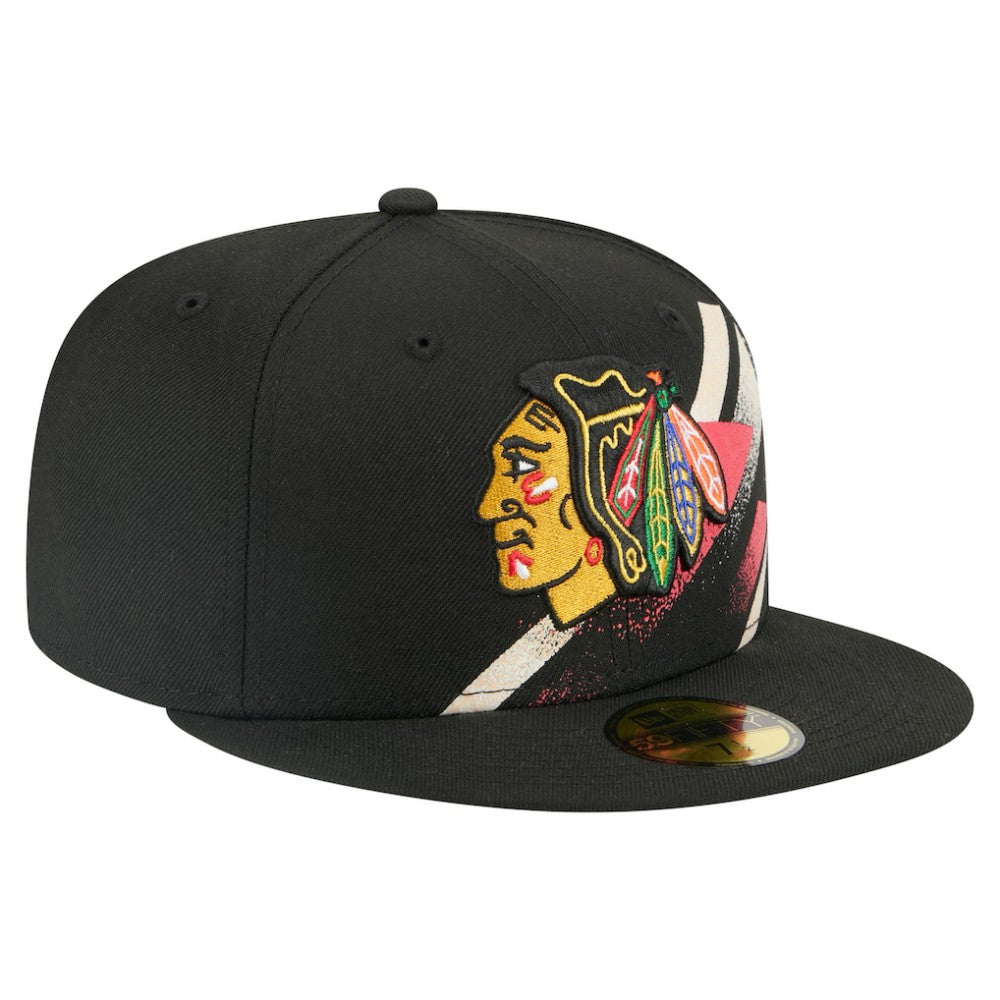 Chicago Blackhawks New Era Faded Lines 59FIFTY Fitted Hat -  NHL Hats