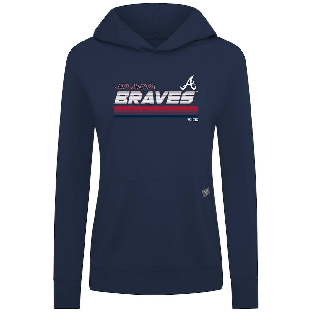 Atlanta Braves Levelwear Women's Relay Breaker Pullover Hoodie - MLB Hoodies