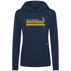 Milwaukee Brewers Levelwear Women's Relay Breaker Pullover Hoodie - MLB Hoodies