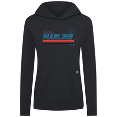 Miami Marlins Levelwear Women's Relay Breaker Pullover Hoodie - MLB Hoodies