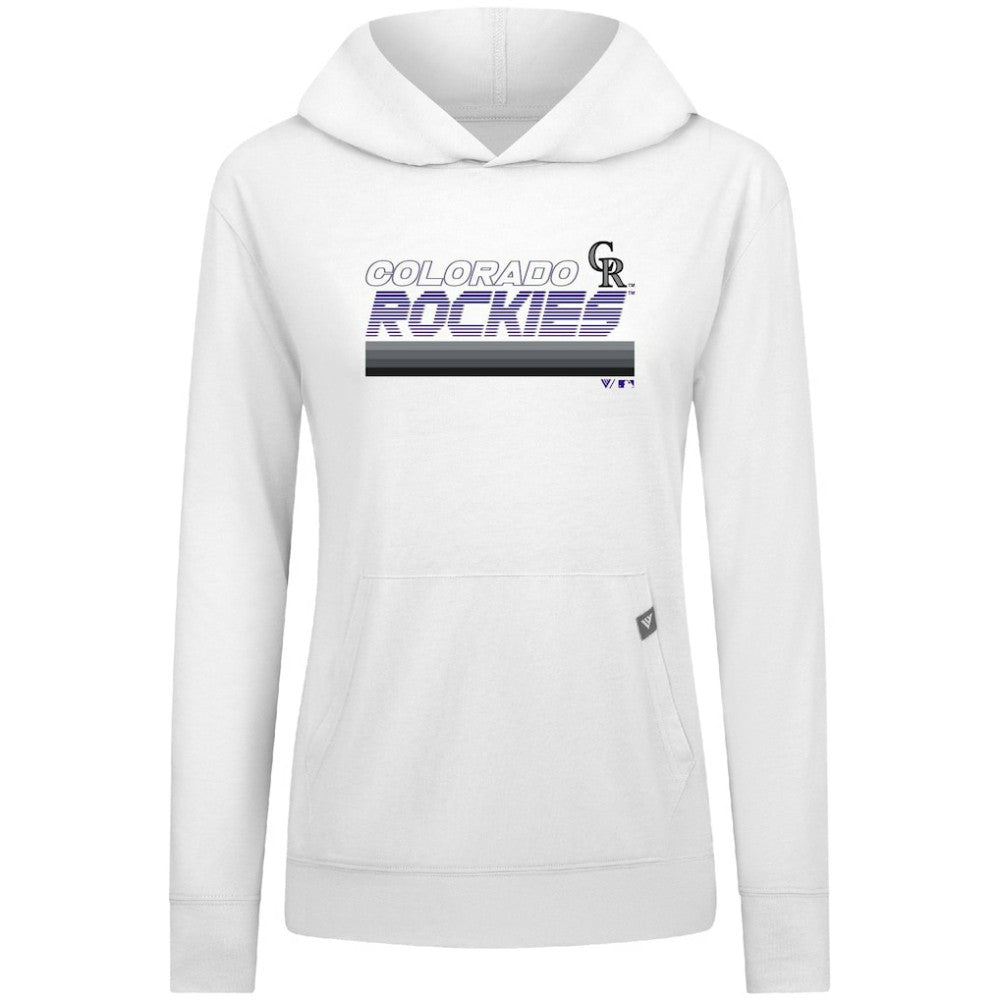 Colorado Rockies Levelwear Women's Relay Breaker Pullover Hoodie - MLB Hoodies
