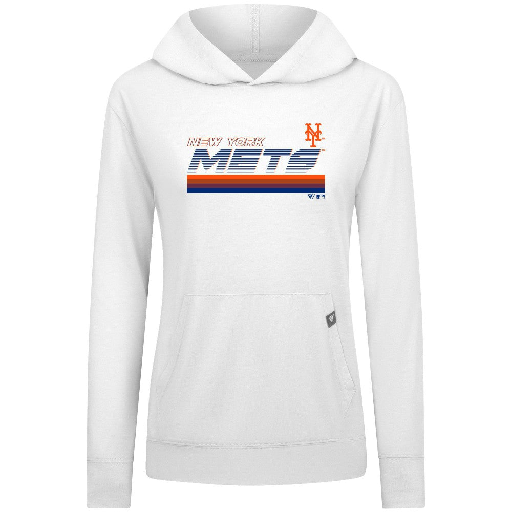 New York Mets Levelwear Women's Relay Breaker Pullover Hoodie - MLB Hoodies