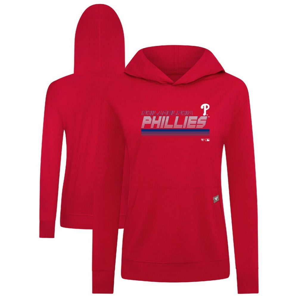 Philadelphia Phillies Levelwear Women's Relay Breaker Pullover Hoodie - MLB Hoodies