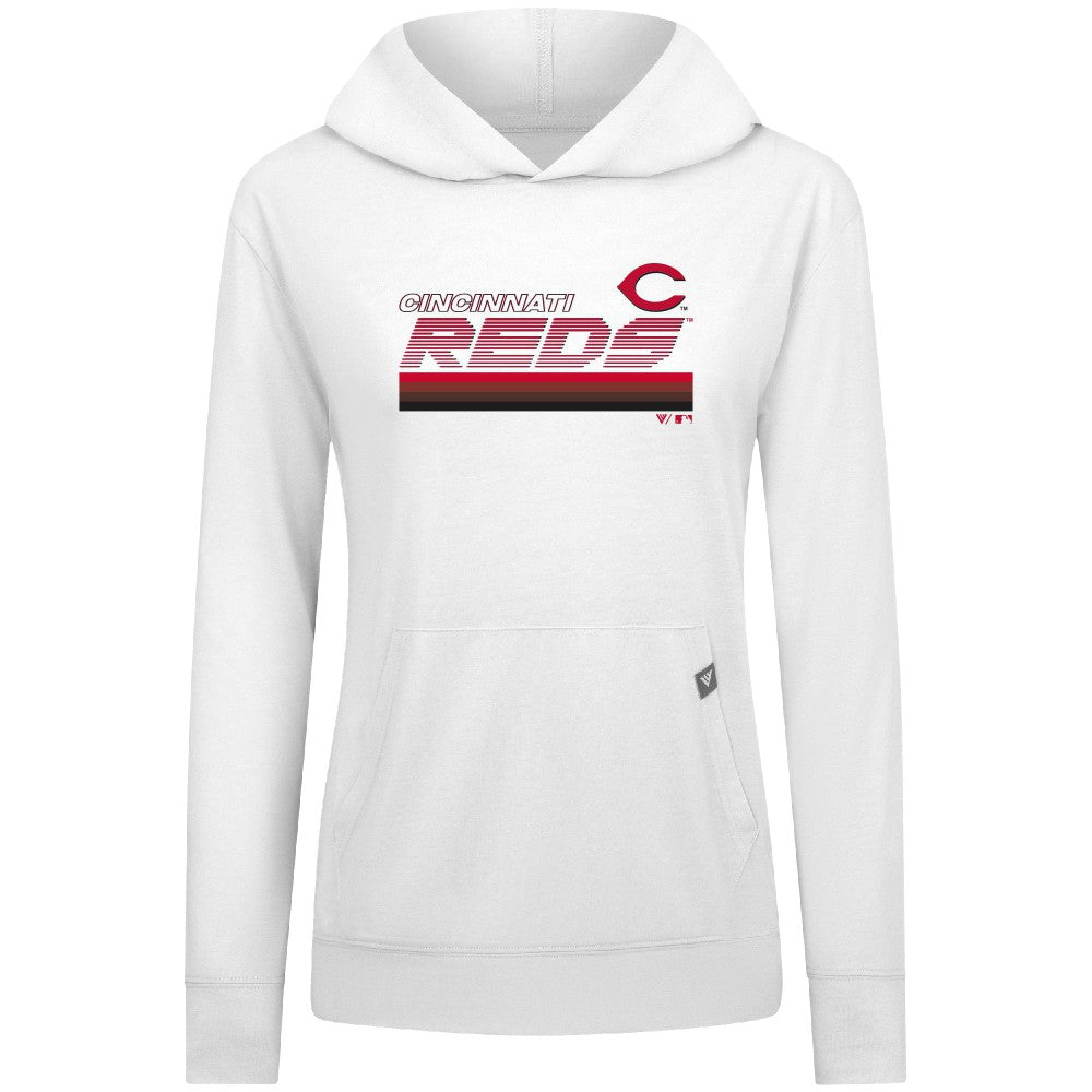 Cincinnati Reds Levelwear Women's Relay Breaker Pullover Hoodie - MLB Hoodies