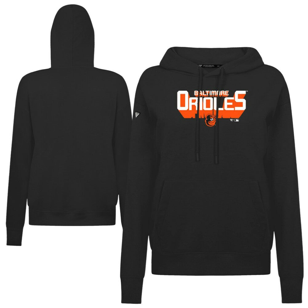 Baltimore Orioles Levelwear Women's Adorn Retro 3D Pullover Hoodie - MLB Hoodies