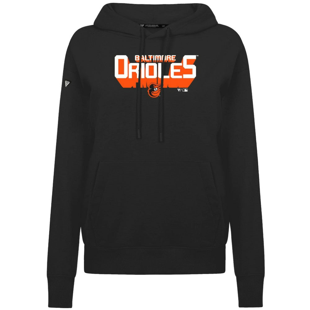 Baltimore Orioles Levelwear Women's Adorn Retro 3D Pullover Hoodie - MLB Hoodies