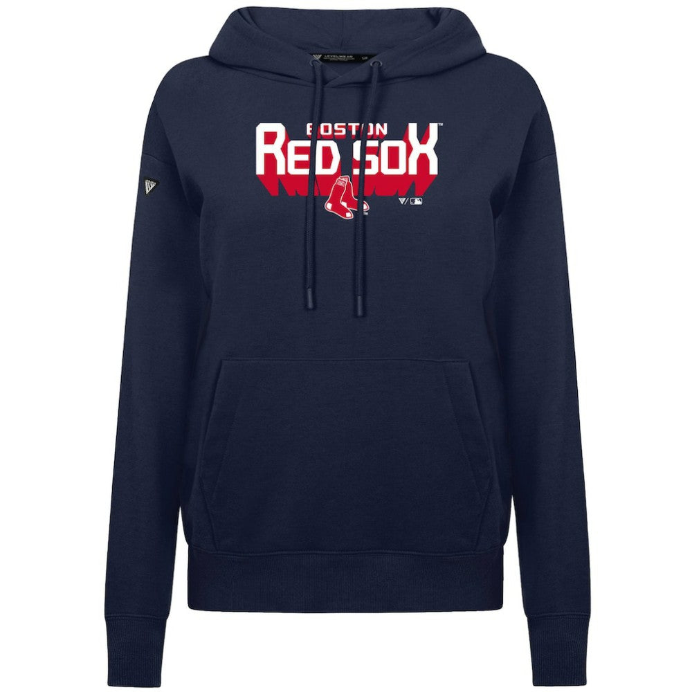 Boston Red Sox Levelwear Women's Adorn Retro 3D Pullover Hoodie - MLB Hoodies