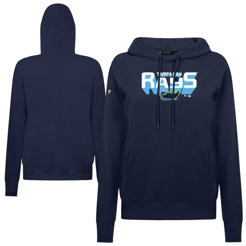 Tampa Bay Rays Levelwear Women's Adorn Retro 3D Pullover Hoodie - MLB Hoodies