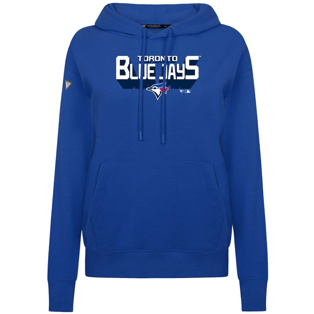 Toronto Blue Jays Levelwear Women's Adorn Retro 3D Pullover Hoodie - MLB Hoodies