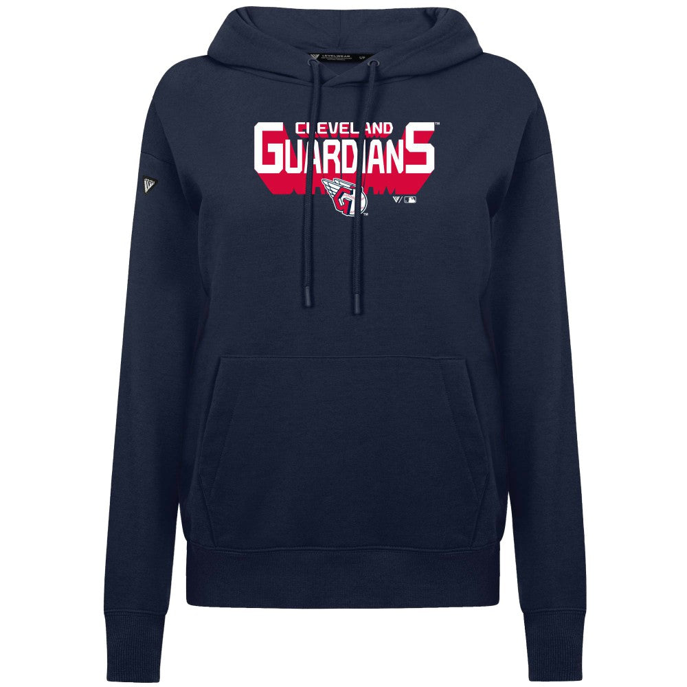 Cleveland Guardians Levelwear Women's Adorn Retro 3D Pullover Hoodie - MLB Hoodies