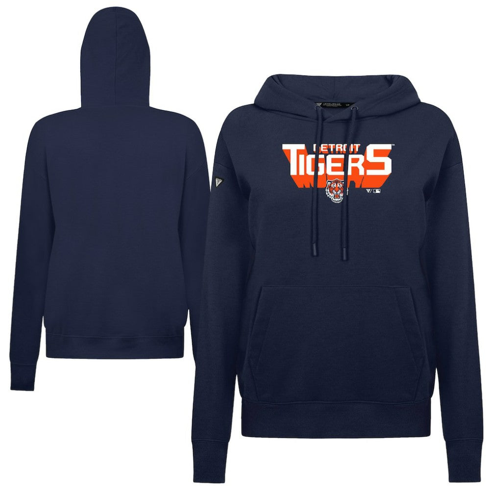 Detroit Tigers Levelwear Women's Adorn Retro 3D Pullover Hoodie - MLB Hoodies